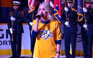 Carrie Underwood Performs on NHL Stage for the First Time Since Facial Injury