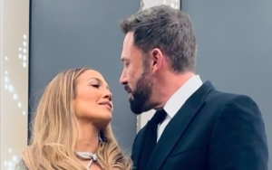 Jennifer Lopez Jokes About Husband Ben Affleck's 'Happy Face' After He Looked Moody at Grammys