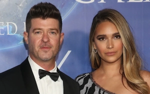 Drunk Robin Thicke Scolded by Embarrassed Fiancee April Love Geary as He Stumbles Out of Bar