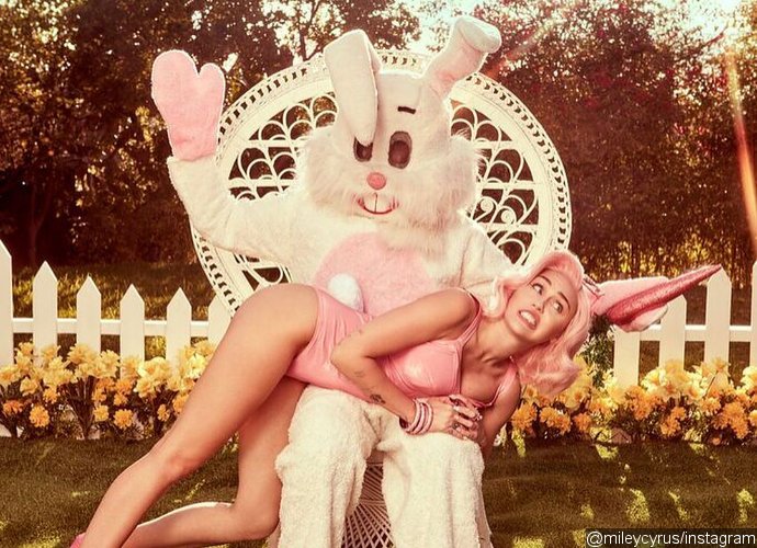 Braless Miley Cyrus Gets Spanked by Easter Bunny in Racy Videos