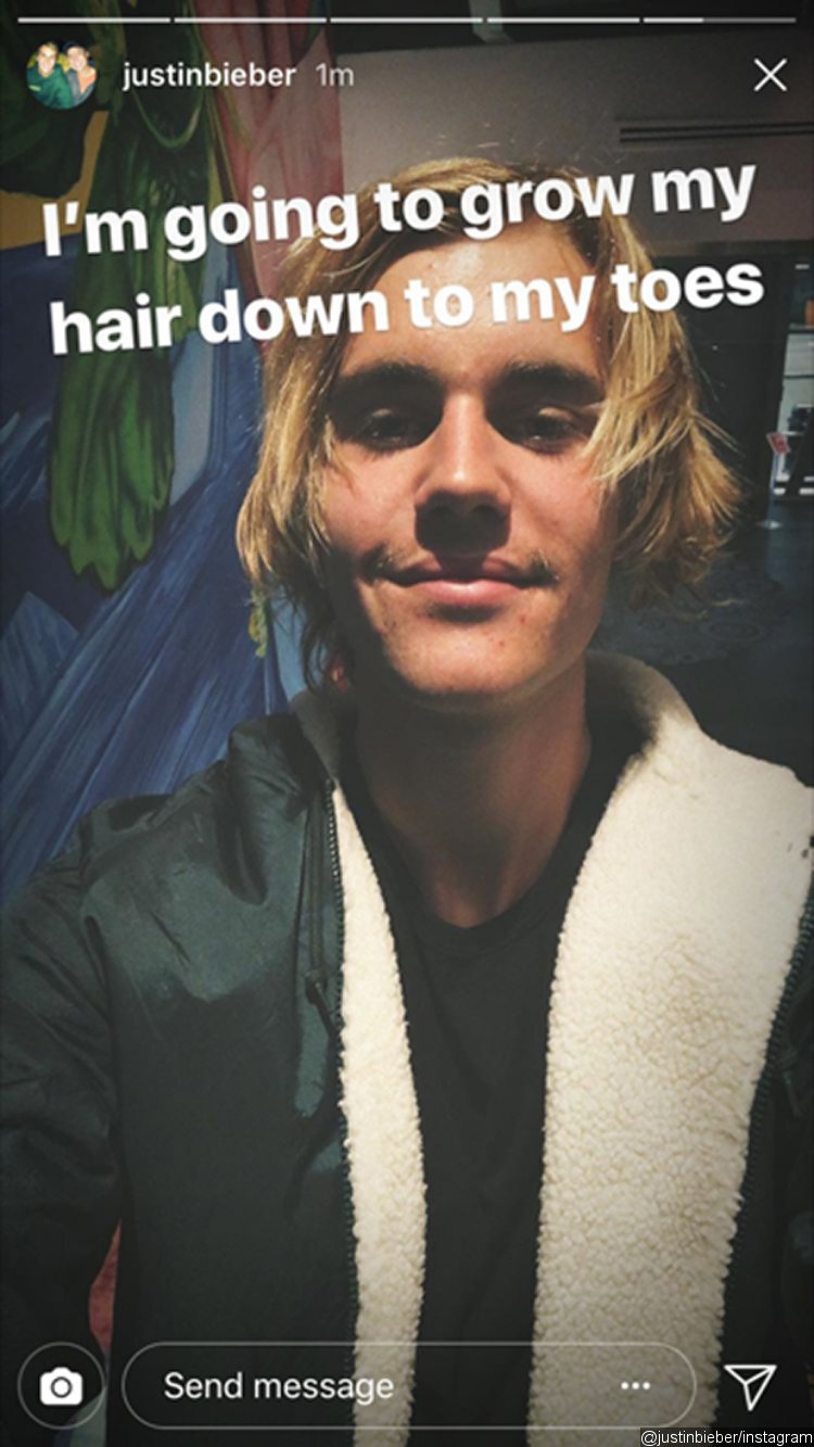 Justin Bieber Plans to Grow His Hair Down to His Toes