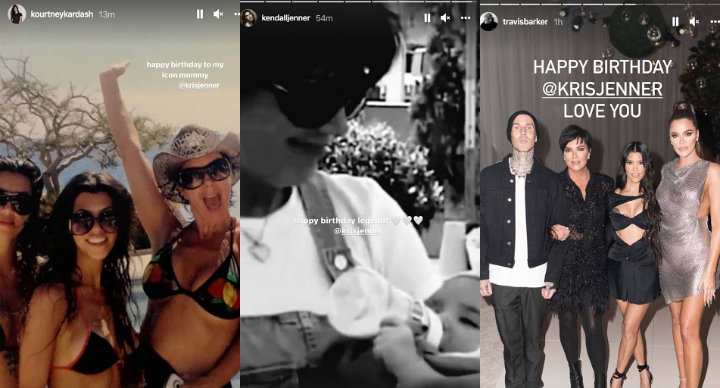 KarJenner family members and Travis Barker paid birthday tribute to Kris