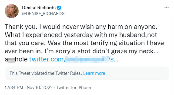 Denise Richards' Tweet