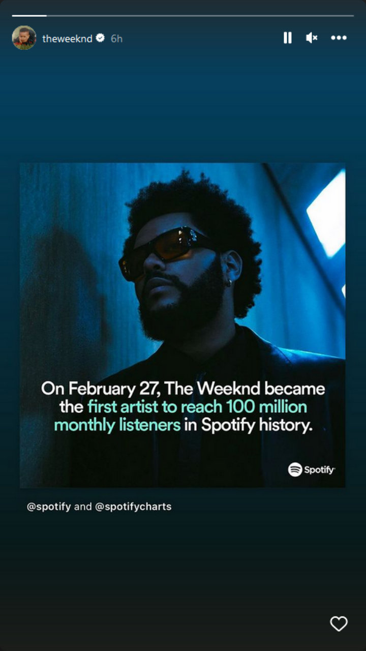 The Weeknd via IG Story