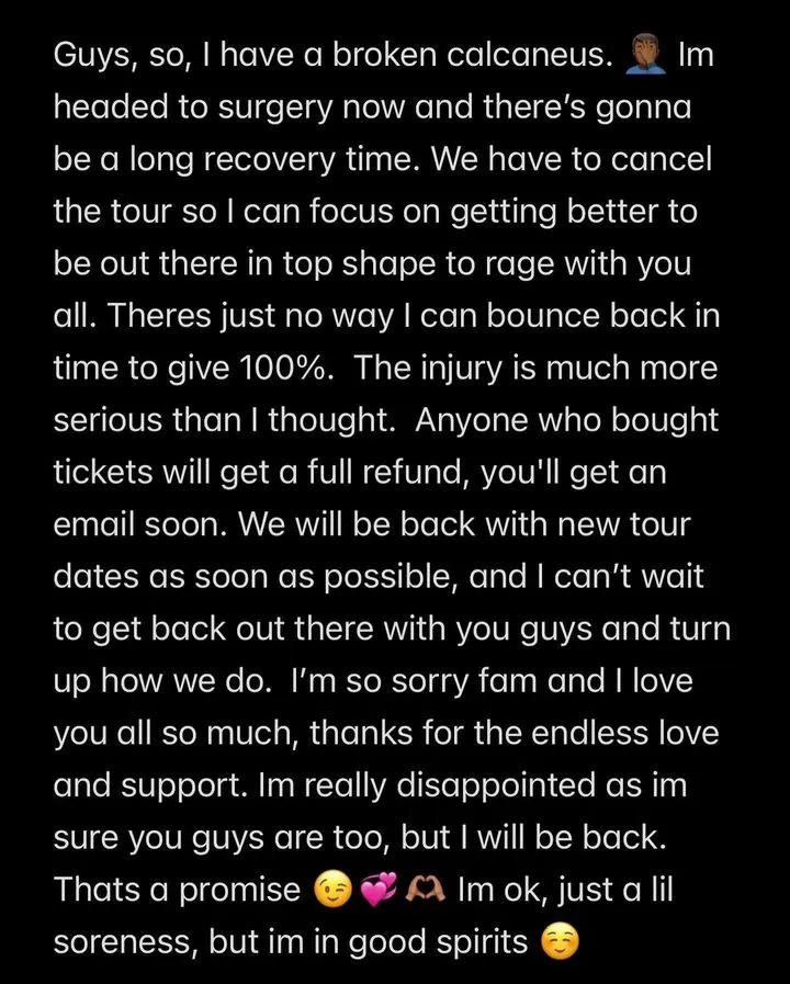 Kid Cudi announces tour cancellation