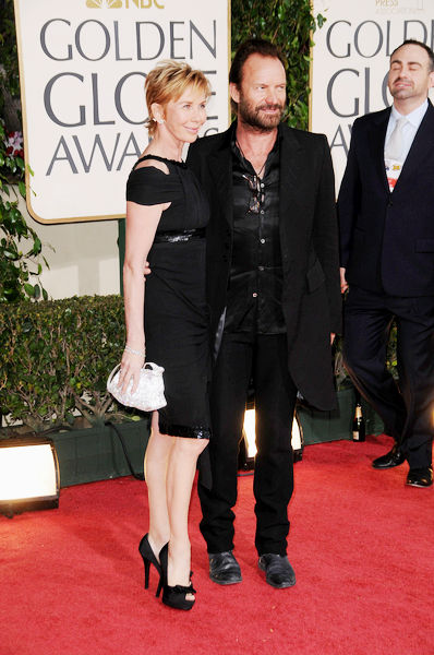 Sting, Trudie Styler<br>66th Annual Golden Globes - Arrivals