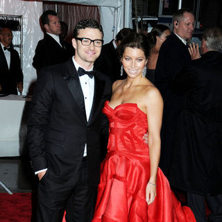 Justin Timberlake, Jessica Biel in "The Model as Muse: Embodying Fashion" Costume Institute Gala at The Metropolitan Museum of Art