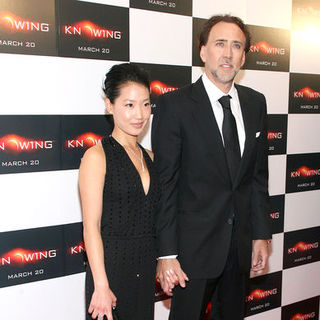 Nicolas Cage, Alice Kim in "Knowing" New York Premiere - Arrivals