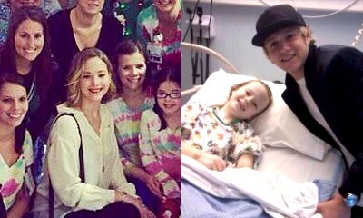 Jennifer Lawrence, Niall Horan Visit Children at Hospitals