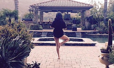 Selena Gomez Shows Off Her Butt Cheeks While Doing Yoga in Undies
