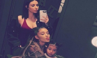 Ariana Grande Gets Backstage Visit From Kim Kardashian and North West