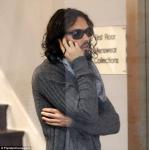 Russell Brand Out and About in London Without His Wedding Ring