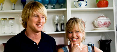 Owen Wilson and Jennifer Aniston share a laugh as the Grogans