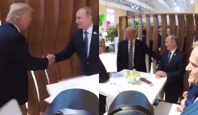 Donald Trump and Vladimir Putin's Handshake Sparks Hilarious Twitter Reactions