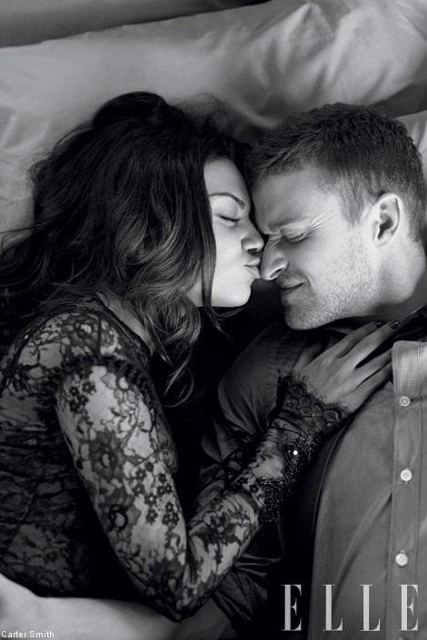 Mila Kunis And Justin Timberlake Cuddle In Bed For Sexy