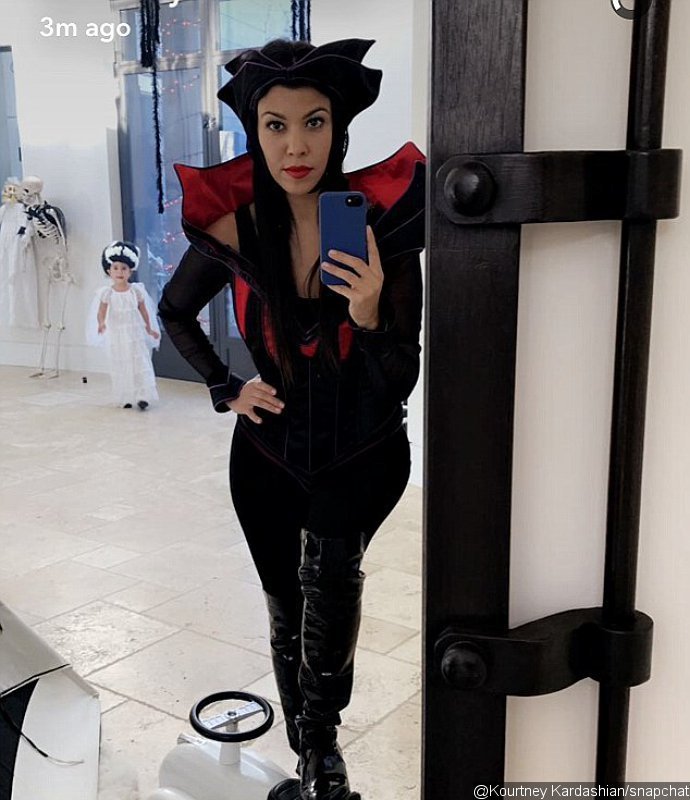 Kourtney Kardashian Channels Evil Queen In Halloween Costume