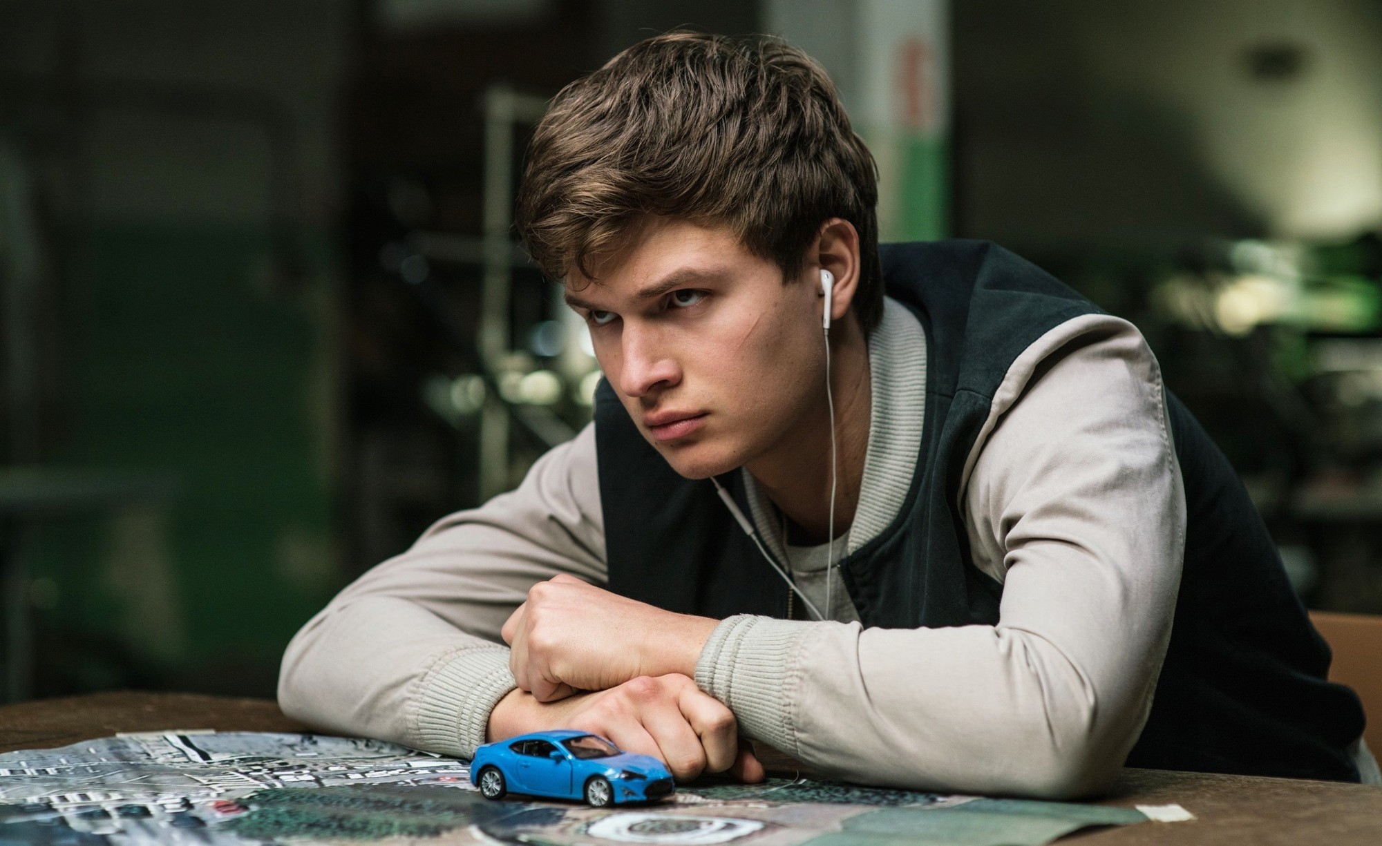 Ansel Elgort stars as Baby in TriStar Pictures' Baby Driver (2017)