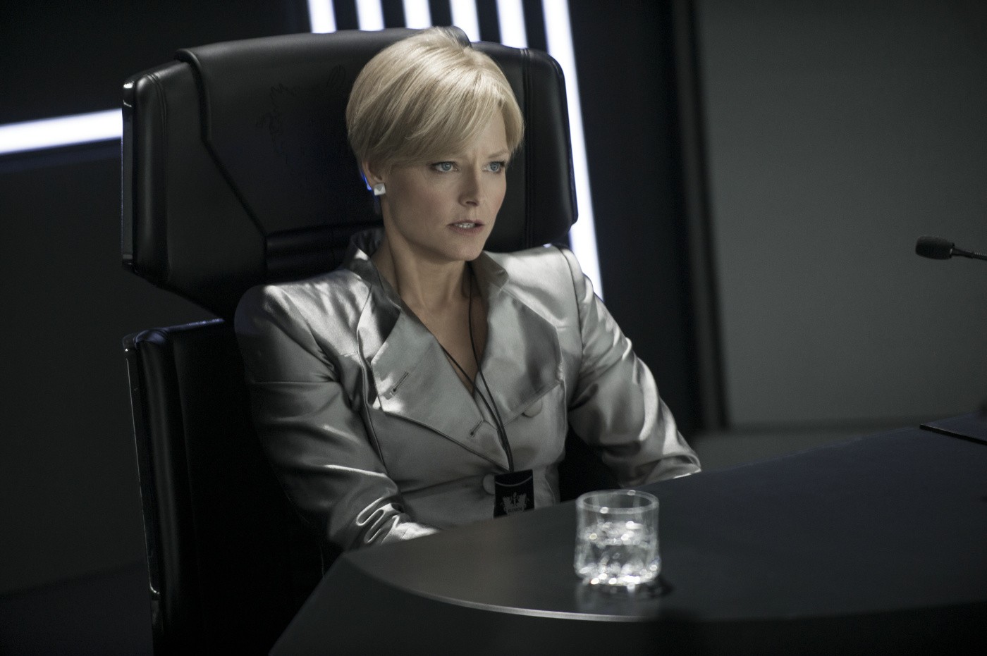 Jodie Foster stars as Secretary Rhodes in TriStar Pictures' Elysium (2013)