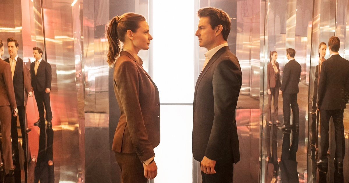 Rebecca Ferguson stars as Ilsa Faust and Tom Cruise stars as Ethan Hunt in Paramount Pictures' Mission: Impossible - Fallout (2018)