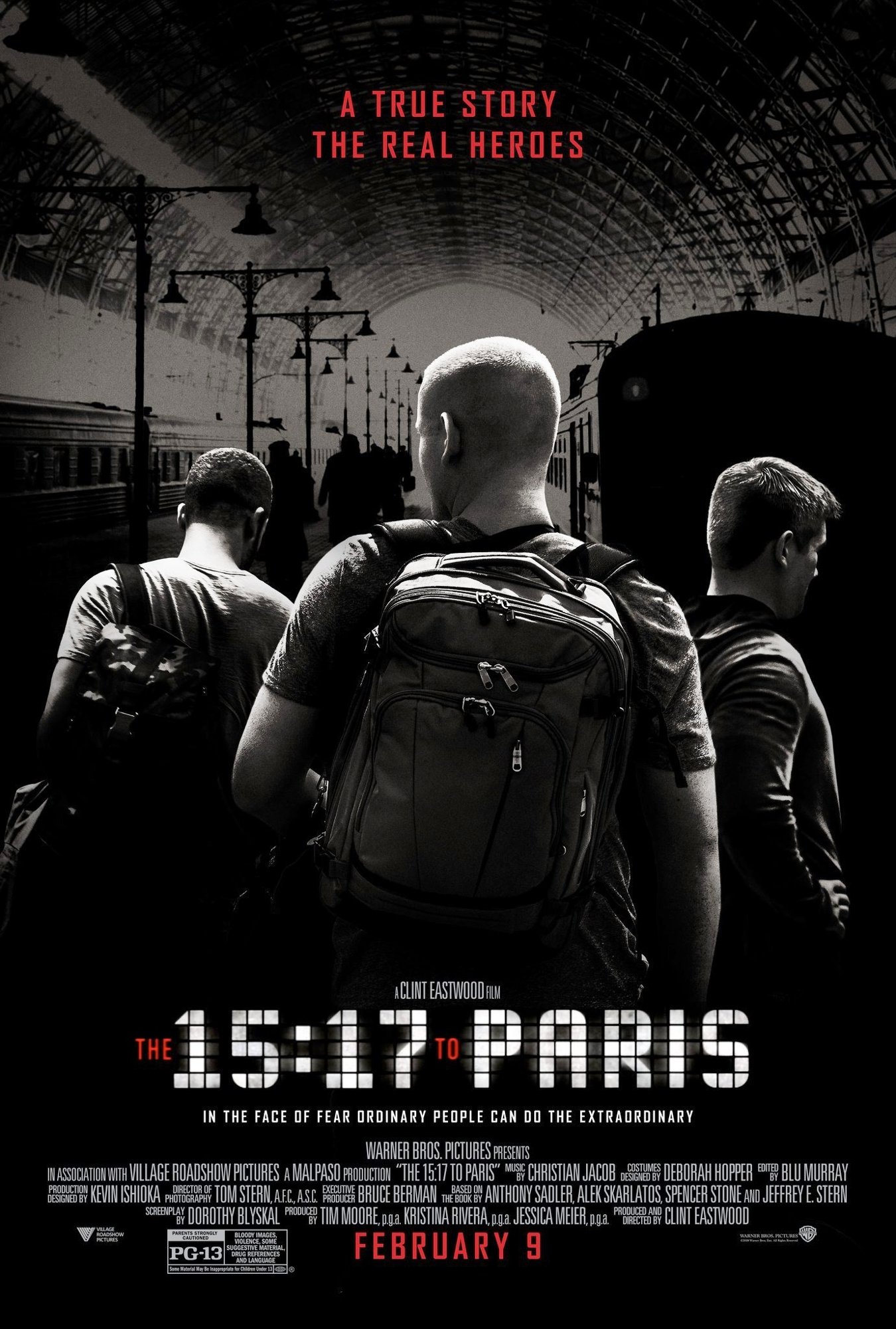 Poster of Warner Bros. Pictures' The 15:17 to Paris (2018)