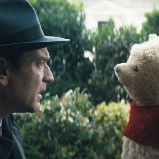 Christopher Robin (Ewan McGregor) and Winnie The Pooh from Walt Disney Pictures' Christopher Robin (2018)