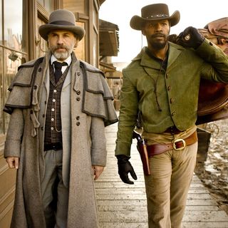 Christoph Waltz stars as Dr. King Schultz and Jamie Foxx stars as Django in The Weinstein Company's Django Unchained (2012). Photo credit by Andrew Cooper.