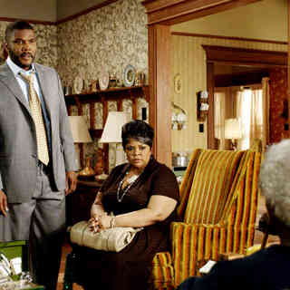 Tyler Perry stars as Brian and Tamela J. Mann stars as Cora in Lionsgate Films' Madea Goes to Jail (2009). Photo credit by Alfeo Dixon.