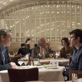 Pierce Brosnan and Callum Turner (Thomas) in Amazon Studios' The Only Living Boy in New York (2017)