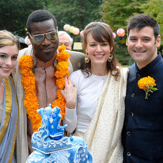 Anne Hathaway, Tunde Adebimpe, Rosemarie DeWiktt and Mather Zickel in Sony Pictures Classics' Rachel Getting Married (2008). Photo by Bob Vergara.