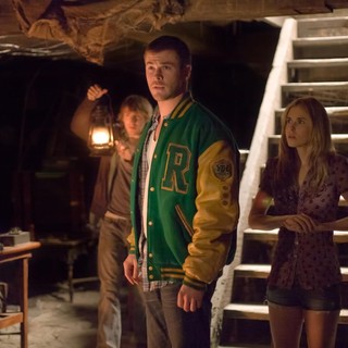 Fran Kranz, Chris Hemsworth and Anna Hutchison in Lionsgate Films' The Cabin in the Woods (2012)