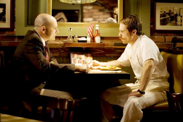 Rob Corddry stars as Terry Schemerhorn and Sam Rockwell stars as Bill in Lionsgate Films' The Winning Season (2010)