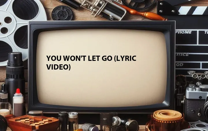 You Won't Let Go (Lyric Video)