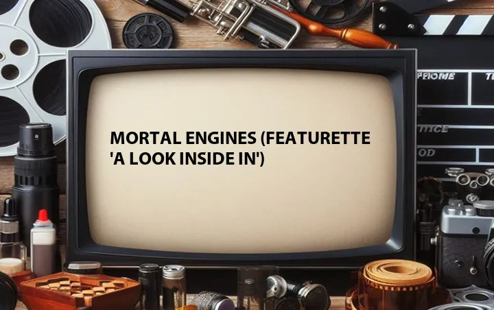 Mortal Engines (Featurette 'A Look Inside In')