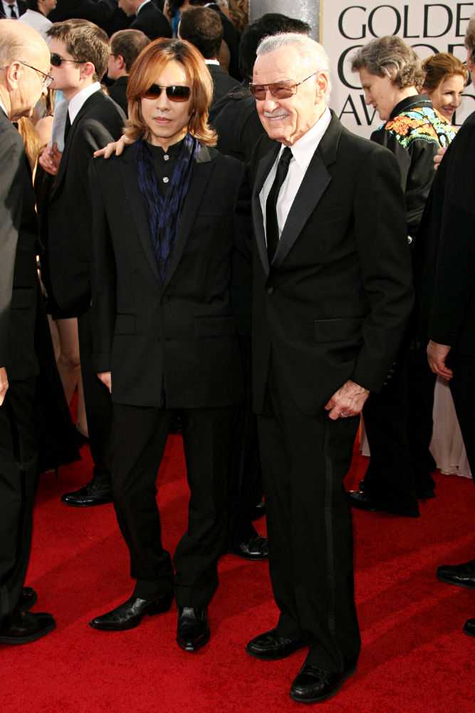 Yoshiki, Stan Lee in 68th Annual Golden Globe Awards - Arrivals