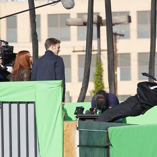 Filming Scenes for Movie Captain America: The Winter Soldier