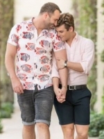 Disney star Garrett Clayton married longtime partner Blake Knight in a  garden party wedding