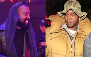 Kanye West and Kid Cudi Squash Beef as They Share a Hug at 'Vultures' Event in Las Vegas