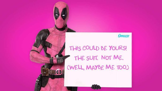 Deadpool auctions off pink suit for F