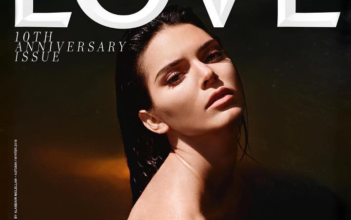 Kendall Jenner Goes Topless and Gets Wet in Love Magazine's Cover