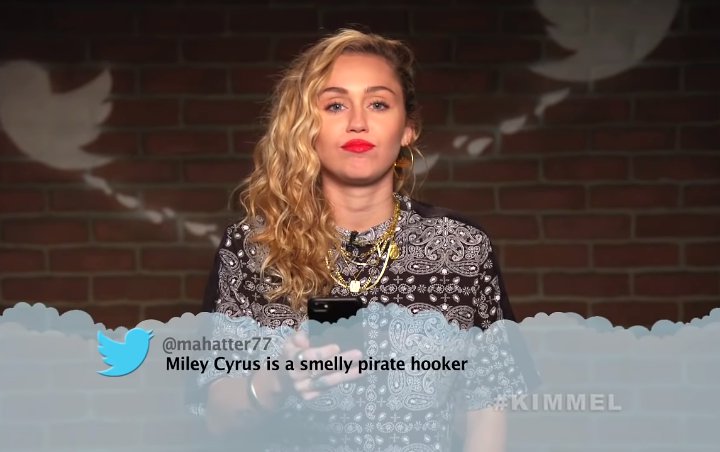 Miley Cyrus Flips Bird After Reading Mean Tweets on 'Jimmy Kimmel Live!'