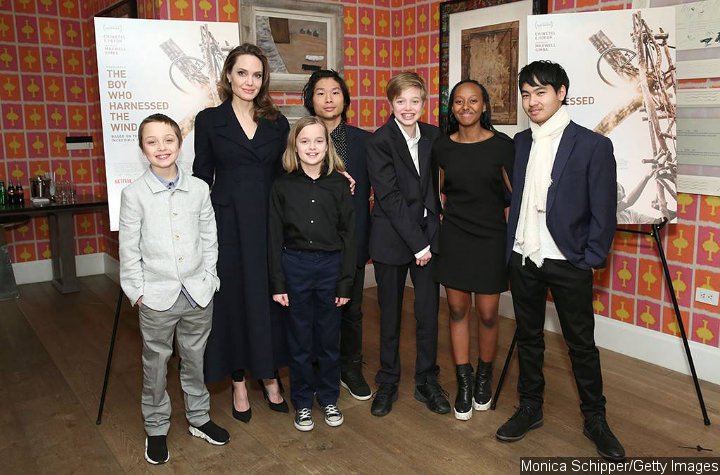 Angelina Jolie and Her Six Kids at the Premiere of 'The Boy Who Harnessed the Wind'
