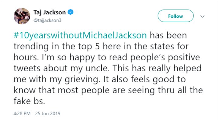 Michael Jackson's Nephew Taj Jackson Thanks Fans for Focusing on the Late Star's Legacy