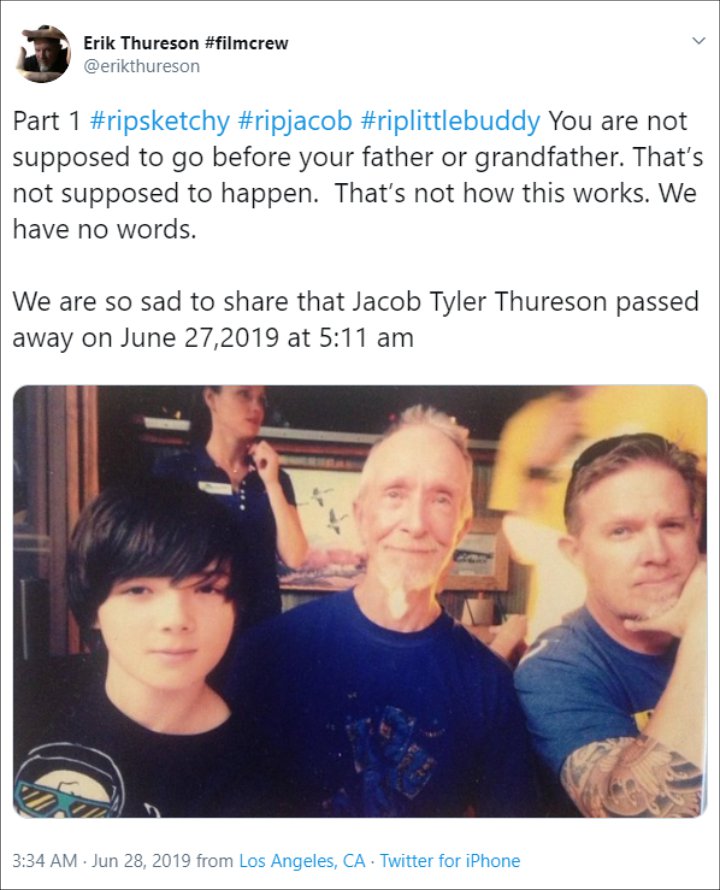Hella Sketchy's Father Jacob Tyler Thureson Confirms the Death of His Rapper Son