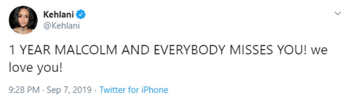 Kehlani tweets about Mac Miller's death anniversar