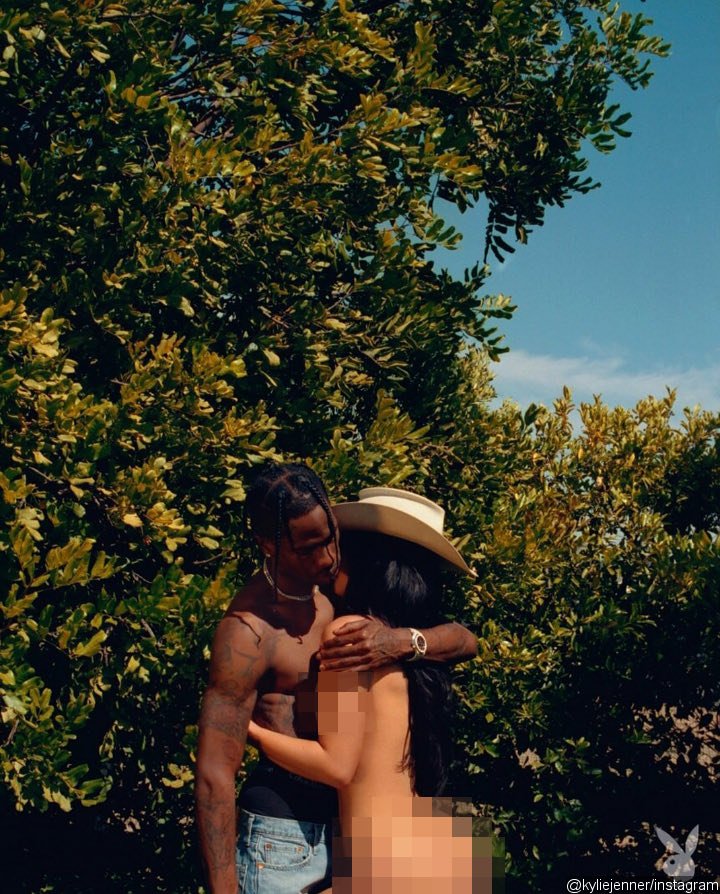Kylie Jenner nude photo featuring Travis Scott