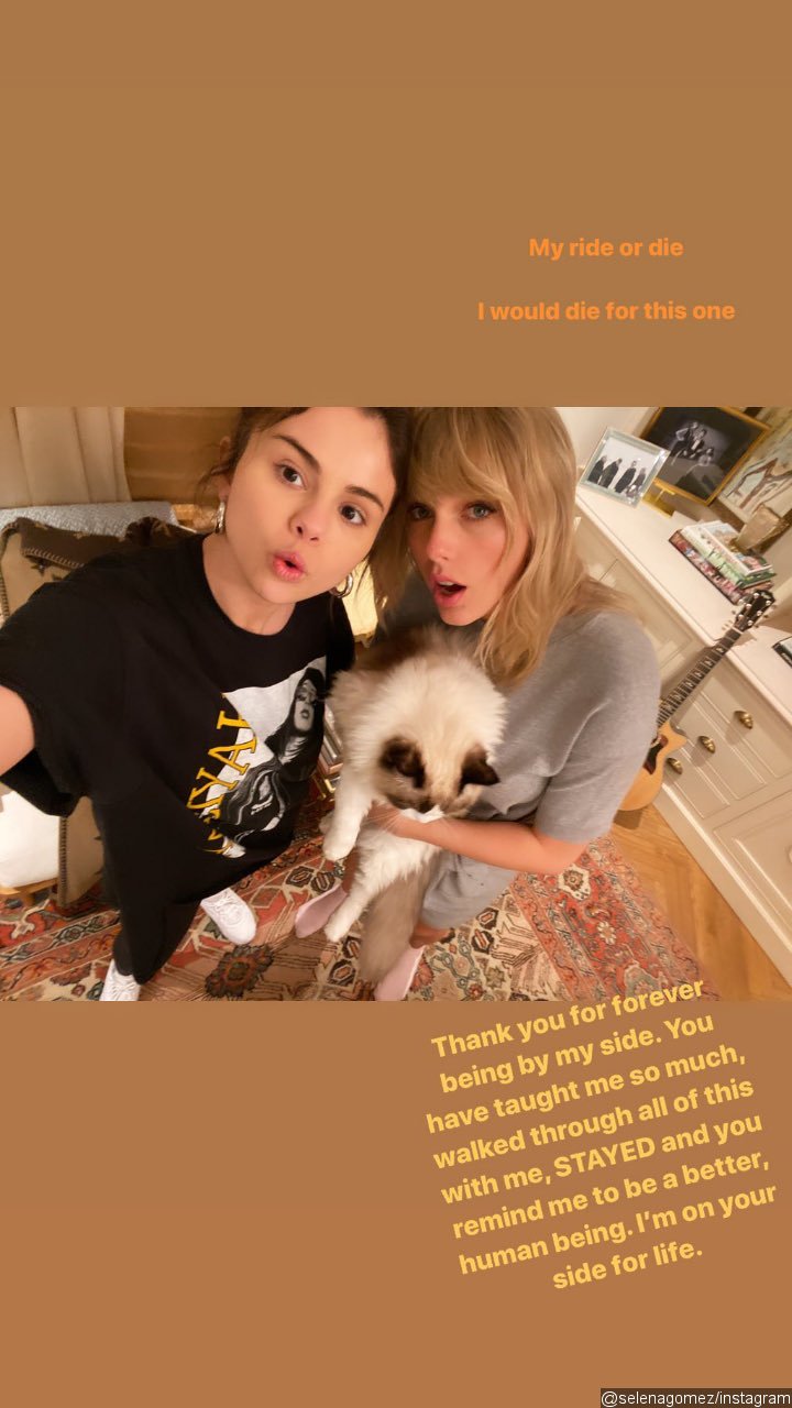 Selena Gomez Posts Picture With Taylor Swift After Modeling Kim Kardashian's SKIMS