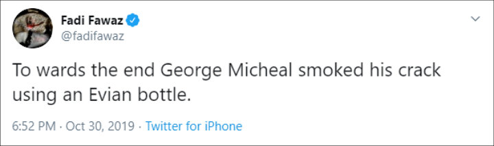 George Michael's Boyfriend Fadi Fawaz Trash Talks the Singer on Twitter