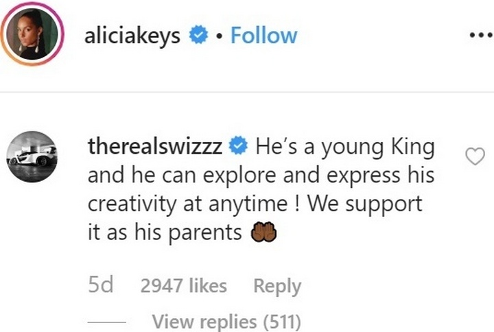 Swizz Beatz responds to Alicia Keys' post