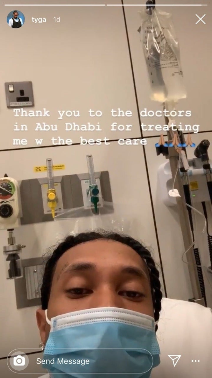 Tyga hospitalized in Abu Dhabi