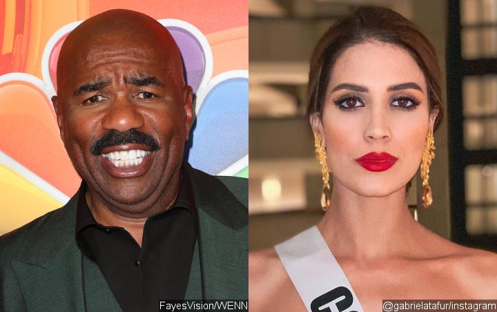 Twitter Blasts Steve Harvey For Cartel Joke While Talking To Miss Colombia